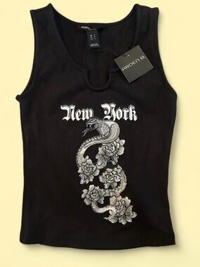 Arden B New York Rhinestone Snake Tank Size S – NWT 🐍✨